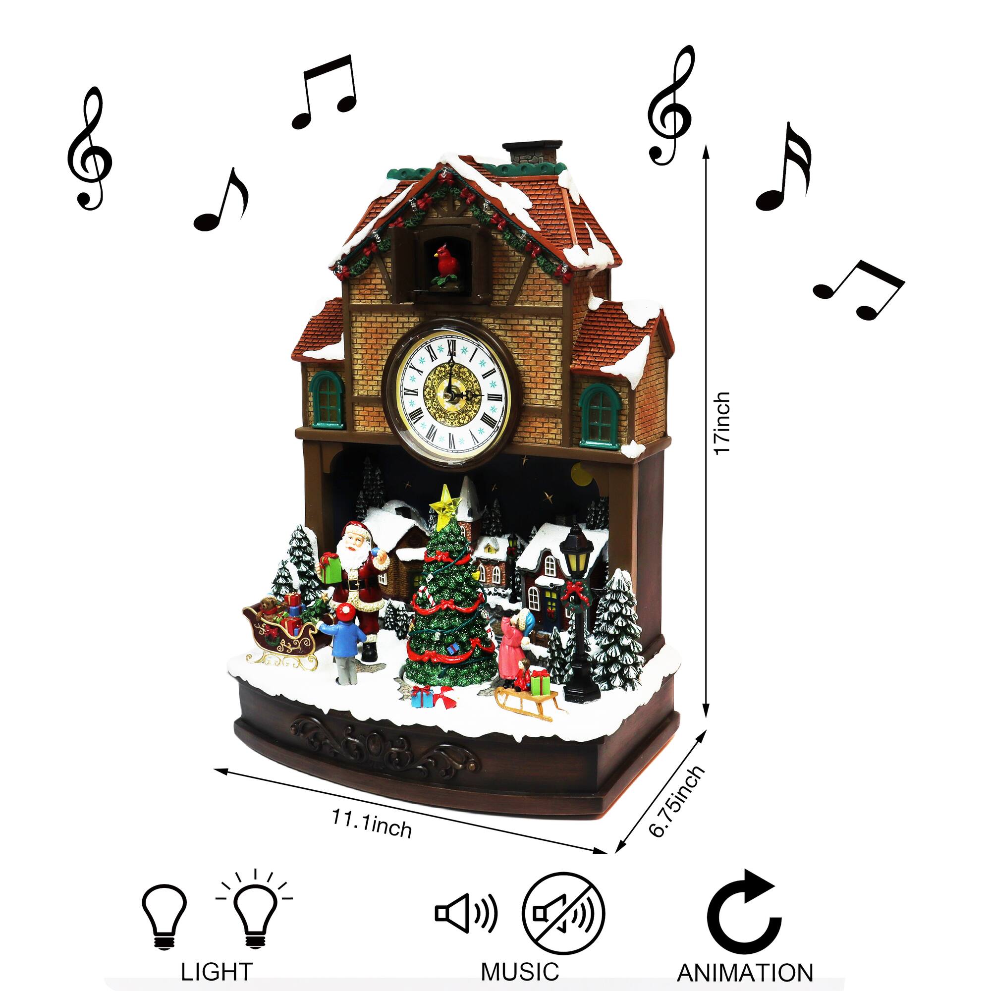 Moments in Time 17.5" Animated Cuckoo Clock Décor